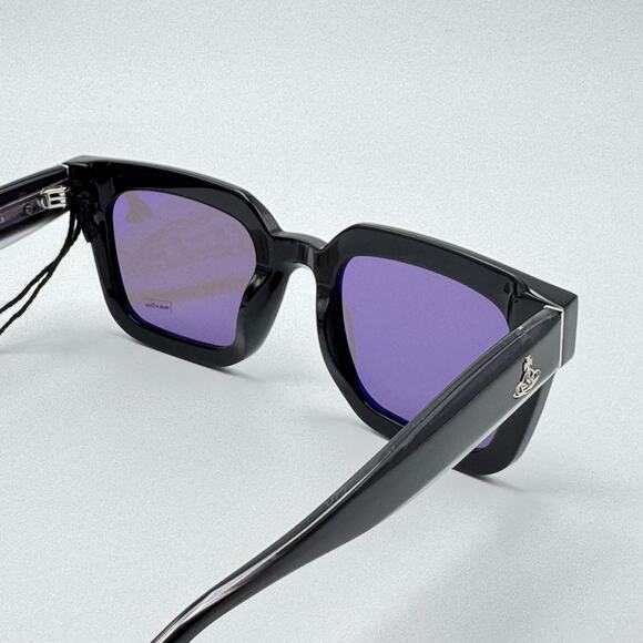 Vivienne Westwood Sunglasses Cary VW5026 001 Black Rectangle Frame Gray Lens New main image 15